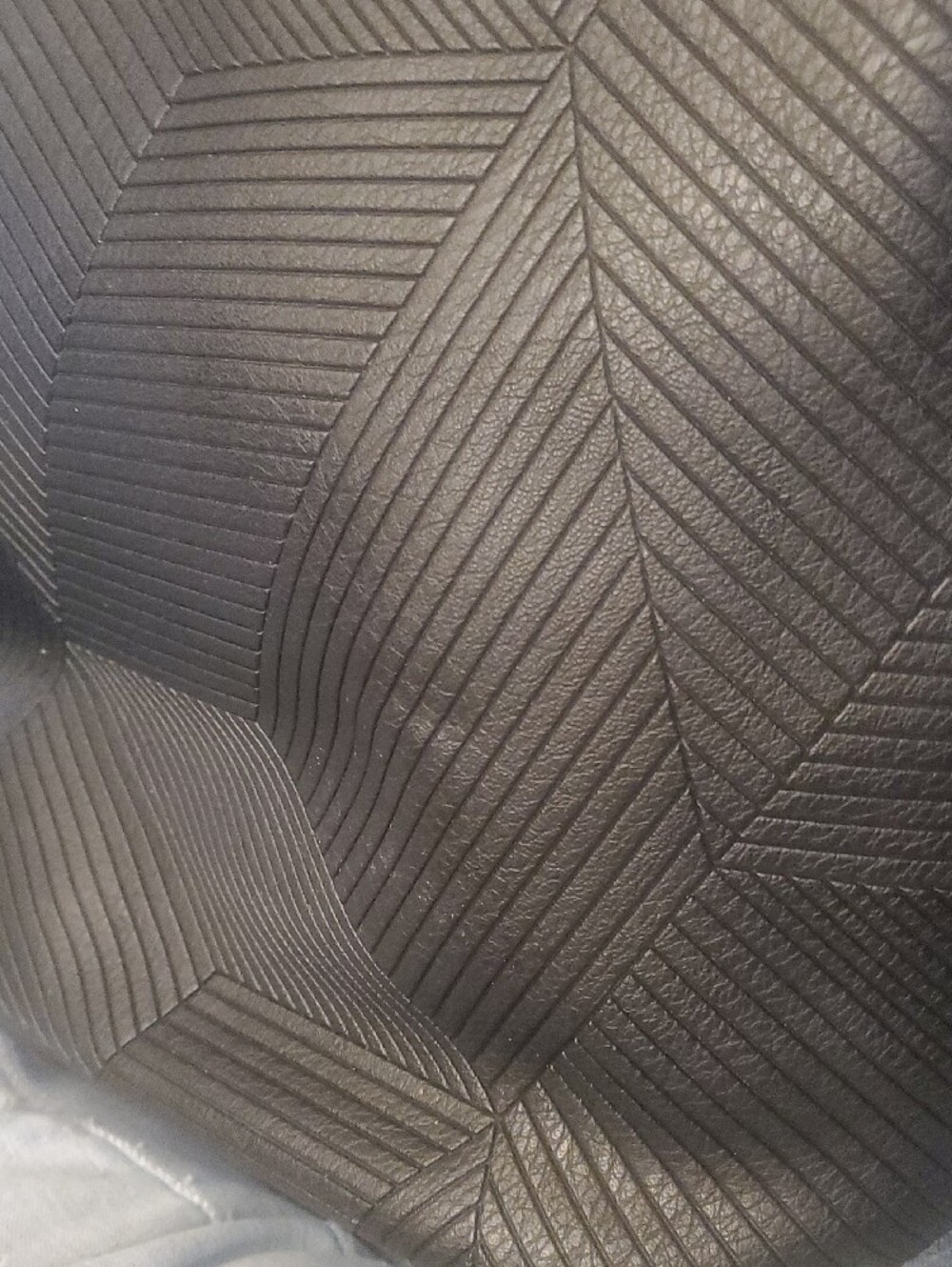 Black Textured Vinyl Tote with Gold Accents - Picture 10 of 12